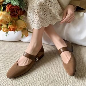 CHIKO Jaliyah Round Toe Block Heels Mary Jane Shoes
