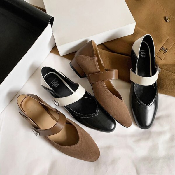CHIKO Jaliyah Round Toe Block Heels Mary Jane Shoes - Image 2