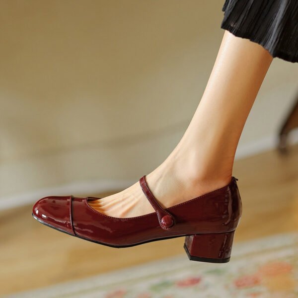 CHIKO Virginia Round Toe Block Heels Mary Jane Shoes - Image 2