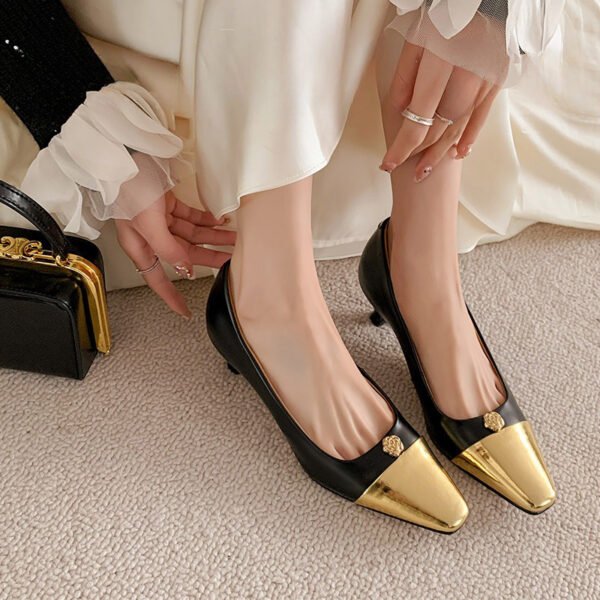 CHIKO Dayana Square Toe Kitten Heels Pumps Shoes - Image 2