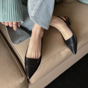 CHIKO Faye Pointy Toe Block Heels Slingback Shoes