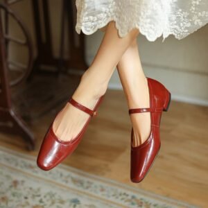 CHIKO Alejandra Square Toe Block Heels Mary Jane Shoes
