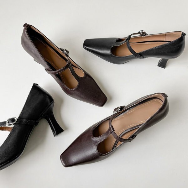 CHIKO Mariam Square Toe Stiletto T-Strap Shoes - Image 2