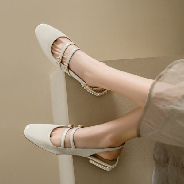 CHIKO Dylan Square Toe Block Heels Slingback Shoes - Image 2