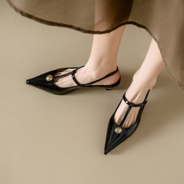 CHIKO Lilian Pointy Toe Block Heels Slingback Shoes - Image 2
