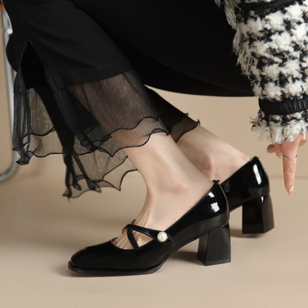 CHIKO Lina Square Toe Block Heels Pumps Shoes - Image 2