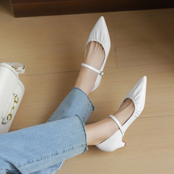 CHIKO Holly Pointy Toe Block Heels Mary Jane Shoes - Image 2