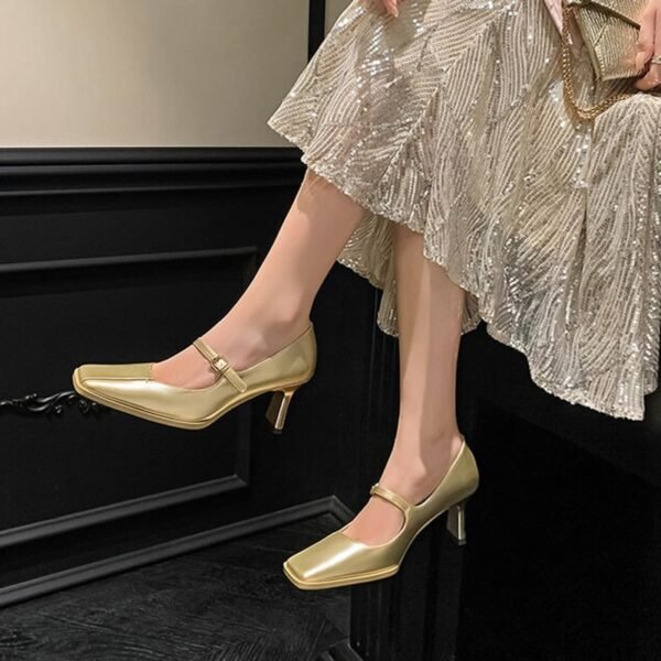 CHIKO Ari Square Toe Chunky Heels Mary Jane Shoes - Image 2