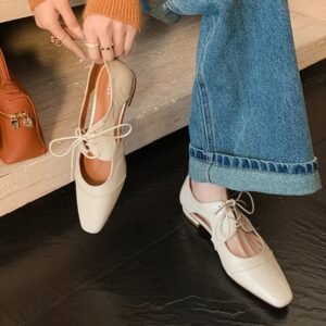 CHIKO Mylah Square Toe Block Heels Pumps Shoes