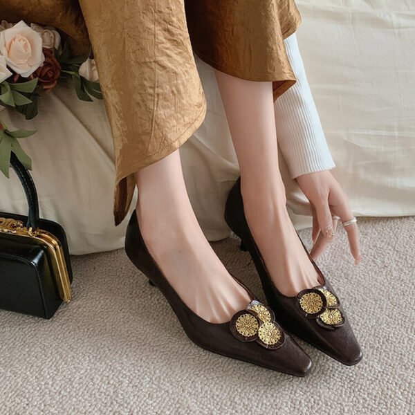 CHIKO Kate Square Toe Kitten Heels Pumps Shoes - Image 2