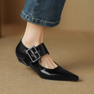 CHIKO Armani Square Toe Wedge Mary Jane Flats