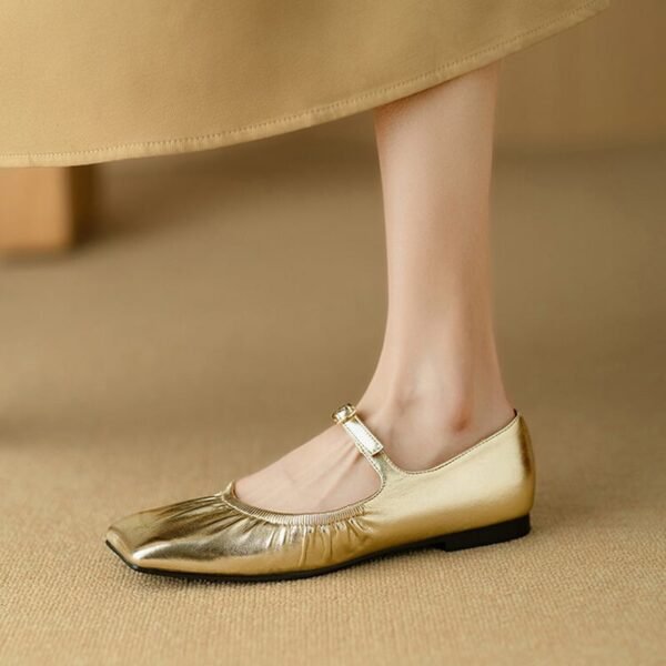 CHIKO Kora Square Toe Block Heels Mary Jane Flats