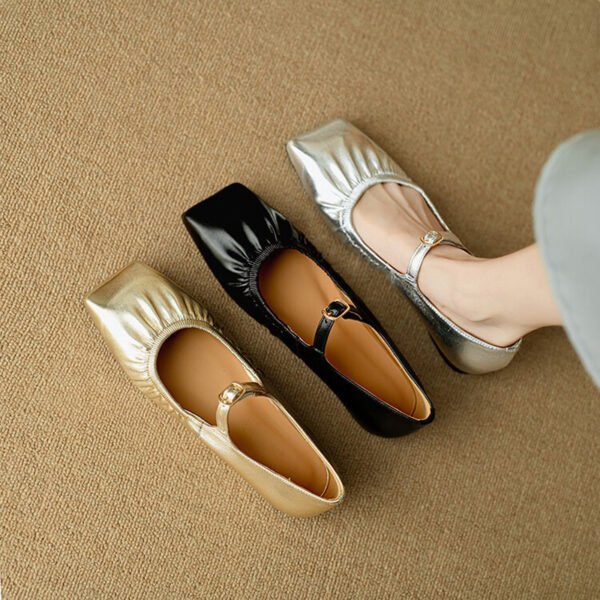 CHIKO Kora Square Toe Block Heels Mary Jane Flats - Image 2