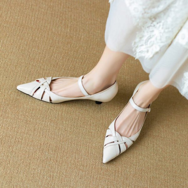 CHIKO Freyja Pointy Toe Kitten Heels Mary Jane Shoes - Image 2