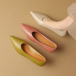 CHIKO Arleth Pointy Toe Kitten Heels Pumps Shoes