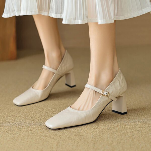 CHIKO Analia Square Toe Chunky Heels Mary Jane Shoes - Image 2