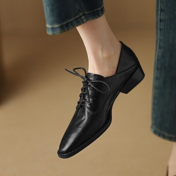 CHIKO Mallory Pointy Toe Block Heels Oxfords Shoes - Image 2