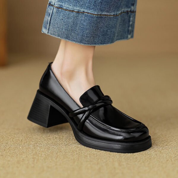 CHIKO Leona Square Toe Block Heels Loafers Shoes - Image 2