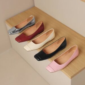 CHIKO Maliyah Square Toe Block Heels Pumps Shoes
