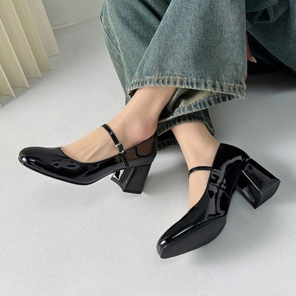 CHIKO Lennox Square Toe Block Heels Mary Jane Shoes - Image 2