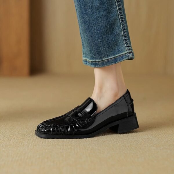 CHIKO Mara Square Toe Block Heels Loafers Shoes - Image 2