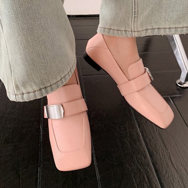 CHIKO Mariah Square Toe Block Heels Loafers Shoes - Image 2