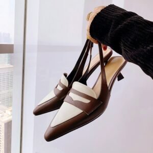 CHIKO Giselle Pointy Toe Kitten Heels Slingback Shoes