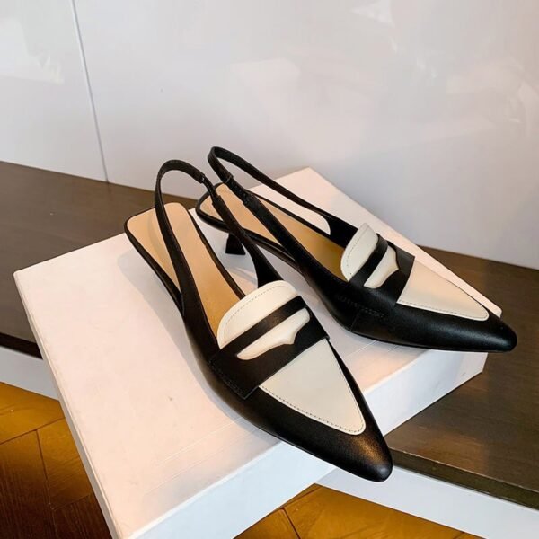 CHIKO Giselle Pointy Toe Kitten Heels Slingback Shoes - Image 2