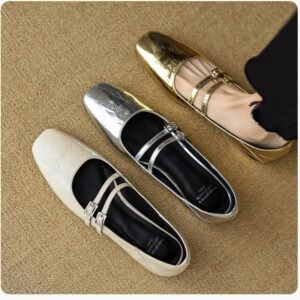 CHIKO Celine Square Toe Block Heels Mary Jane Shoes