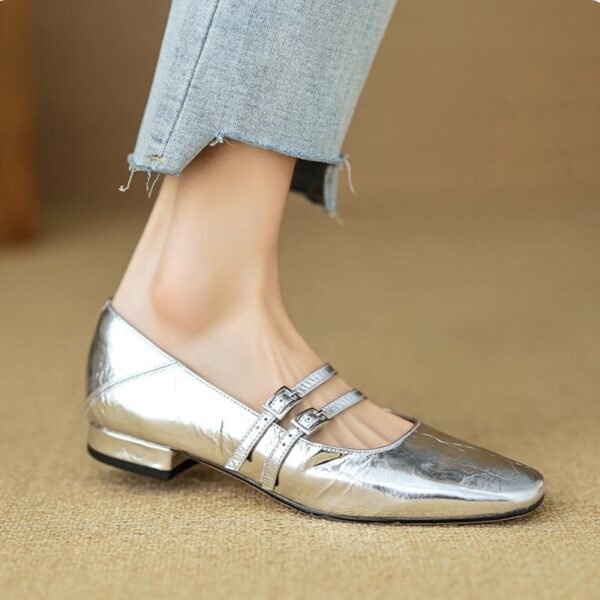CHIKO Celine Square Toe Block Heels Mary Jane Shoes - Image 2