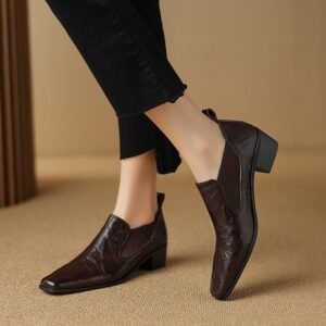 CHIKO Ariyah Square Toe Block Heels Pumps Shoes