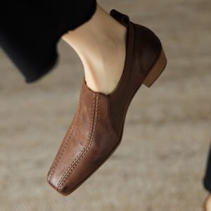 CHIKO Heidi Square Toe Block Heels Pumps Shoes
