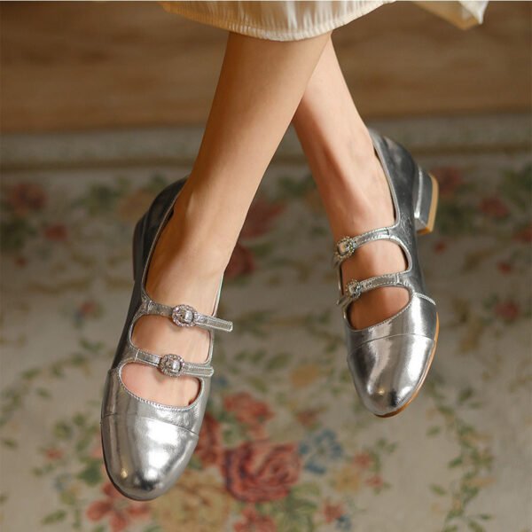 CHIKO Nayeli Round Toe Block Heels Mary Jane Shoes - Image 2