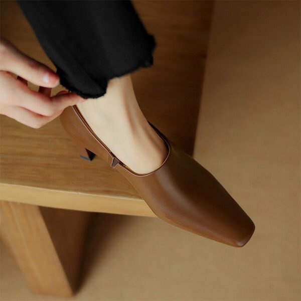 CHIKO Alexis Square Toe Chunky Heels Pumps Shoes - Image 2