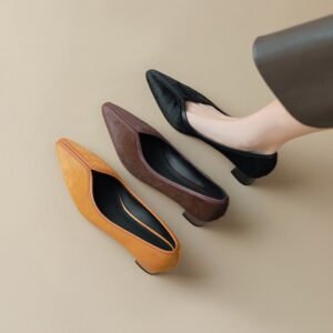 CHIKO Esmeralda Pointy Toe Block Heels Pumps Shoes