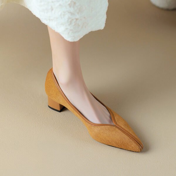 CHIKO Esmeralda Pointy Toe Block Heels Pumps Shoes - Image 2