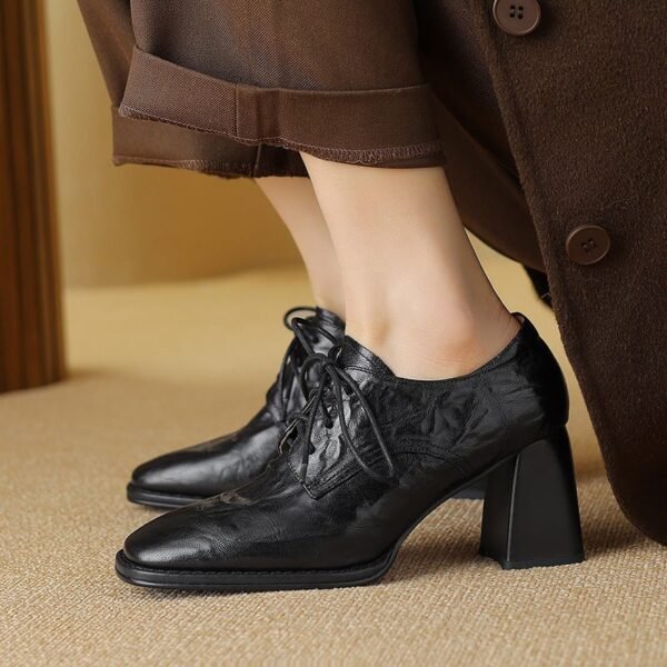 CHIKO Cataleya Square Toe Block Heels Oxfords Shoes - Image 2