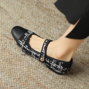 CHIKO Joy Square Toe Block Heels Mary Jane Flats