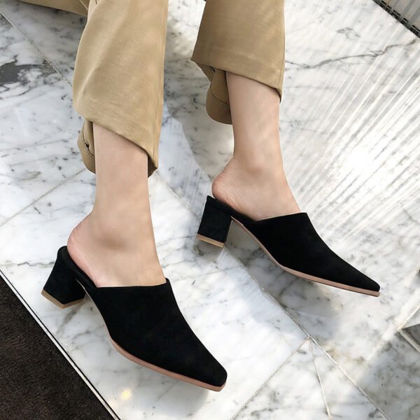 CHIKO Selene Square Toe Block Heels Clogs/Mules Shoes - Image 2