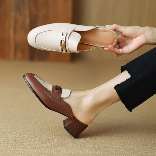 CHIKO Theodora Round Toe Block Heels Clogs/Mules Shoes - Image 2