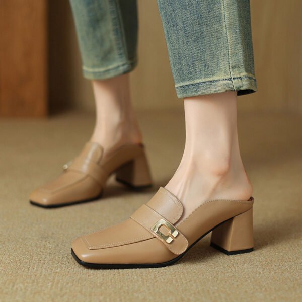 CHIKO Lara Square Toe Block Heels Clogs/Mules Shoes - Image 2