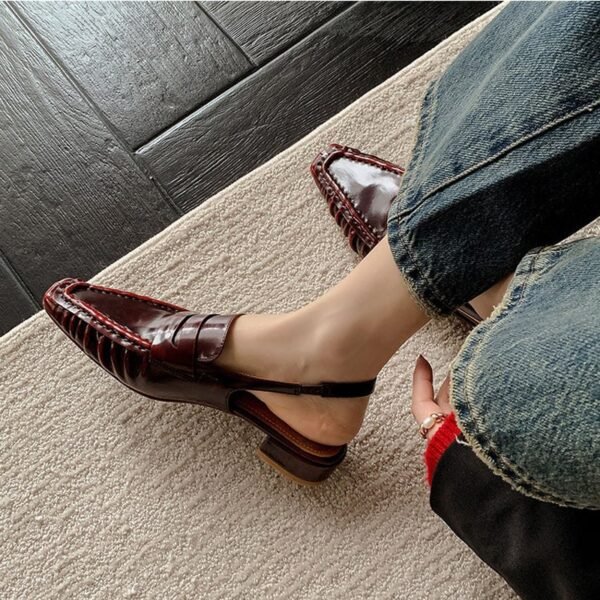 CHIKO Marina Square Toe Block Heels Slingback Shoes - Image 2
