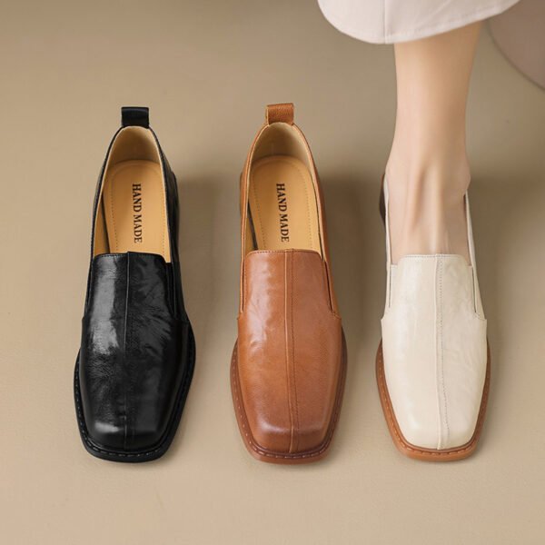 CHIKO Cassandra Square Toe Block Heels Loafers Shoes - Image 2