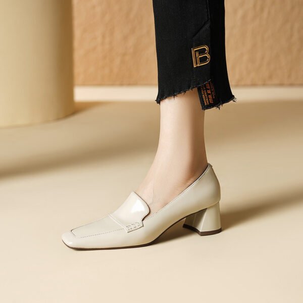 CHIKO Maci Square Toe Block Heels Loafers Shoes - Image 2