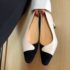 CHIKO Cleo Square Toe Chunky Heels Pumps Shoes