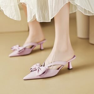 CHIKO Murphy Pointy Toe Kitten Heels Clogs/Mules Shoes