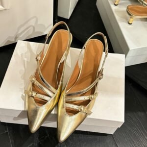 CHIKO Irene Pointy Toe Kitten Heels Slingback Shoes