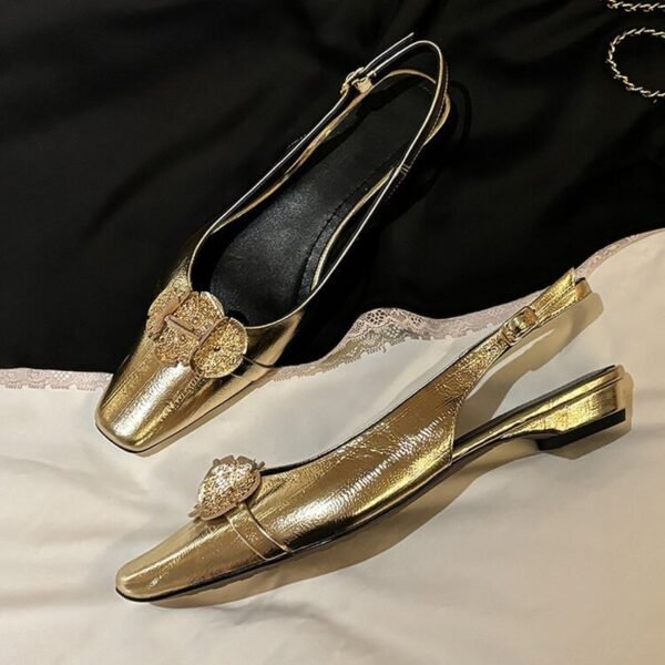 CHIKO Adalee Square Toe Block Heels Slingback Shoes