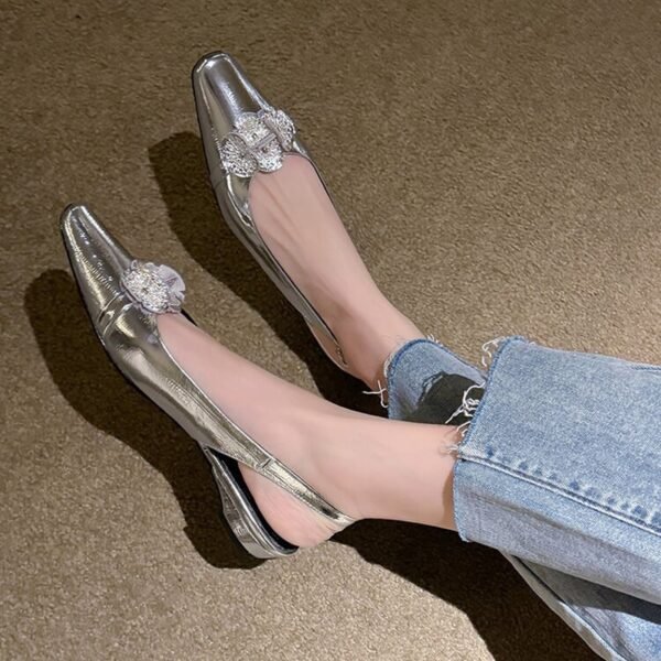 CHIKO Adalee Square Toe Block Heels Slingback Shoes - Image 2