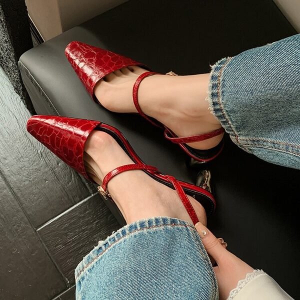 CHIKO Coraline Pointy Toe Kitten Heels Slingback Shoes